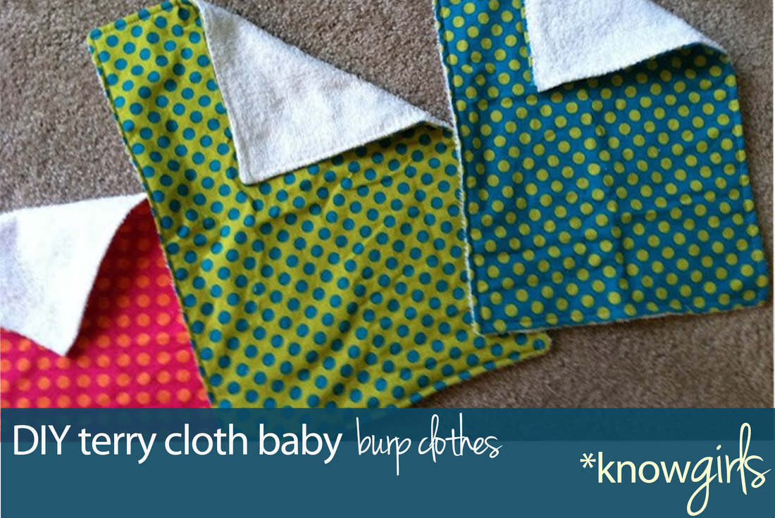 DIY Terry cloth baby burp cloth - *knowgirls