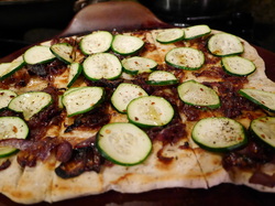 Vegan Flatbread 'Pizza' with Caramelized Onions and Zucchini *knowgirls